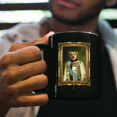 Personalized Dog Gift Idea - Royal Dog's Portrait 52 For Dog Lovers - Black Mug